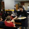 Brendan handing out samples