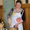Diana cooking