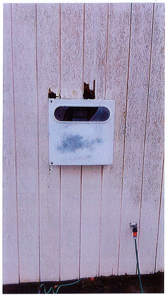 Front Wall Electric Meter Side Wood Replacement and Painting
