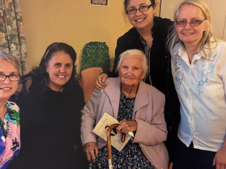 Betty with Mary Susan Veronica and Janet