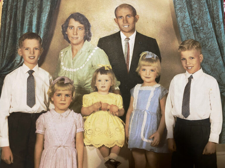 Grace Jean Barnett and Young Family