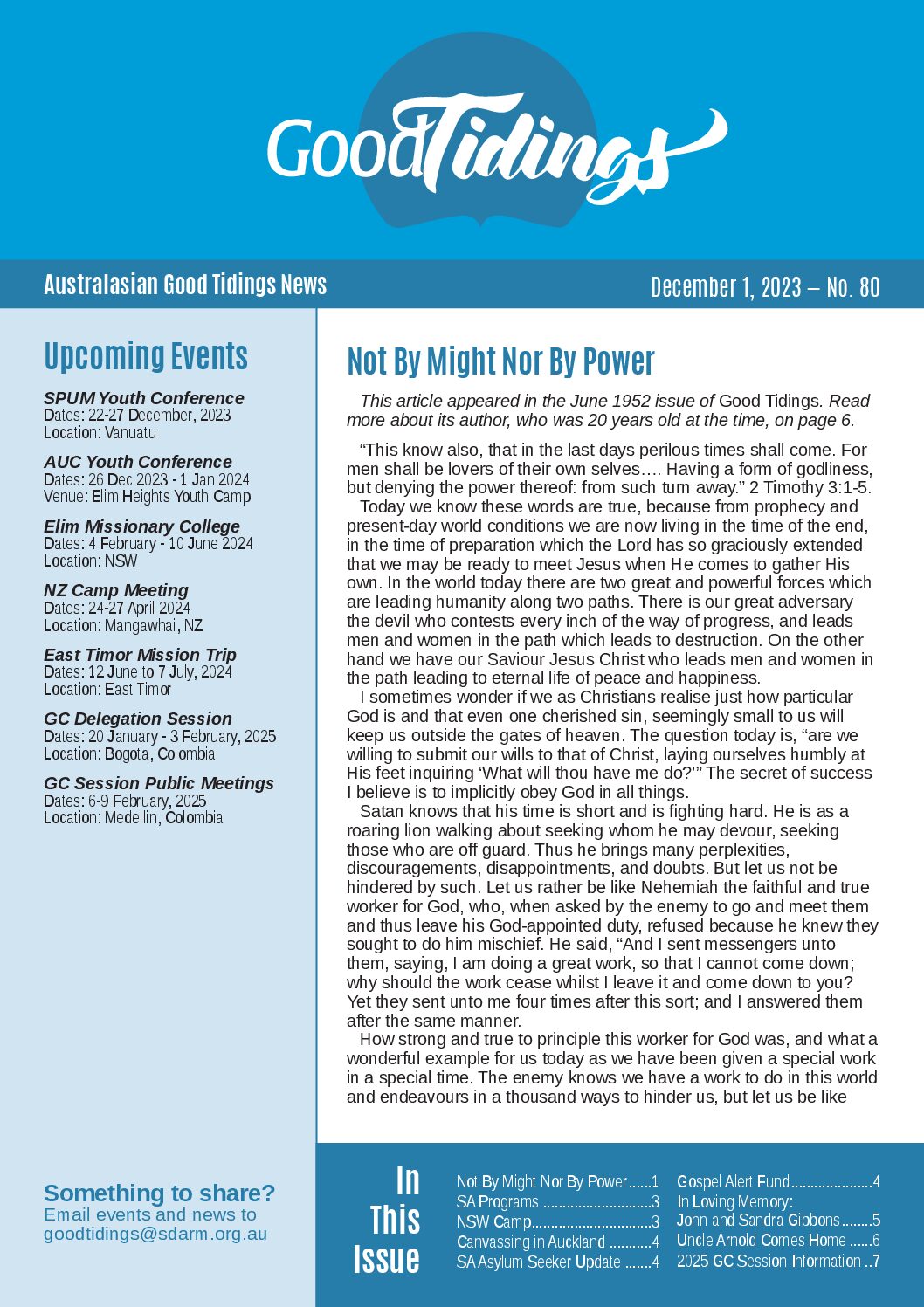 Good Tidings News #80